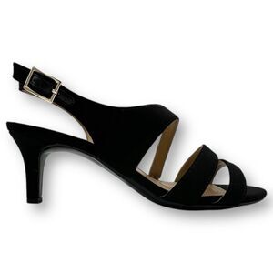 NWOT Naturalizer Womens Taimi Dress Strappy Slingback Sandals Black Size 10W